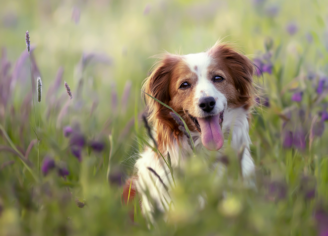 Dog in field