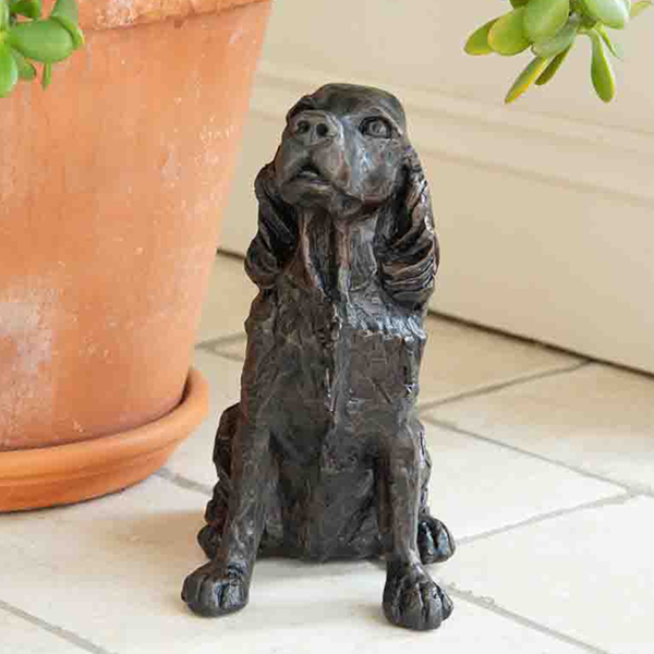 Cast dog urn cocker spaniel